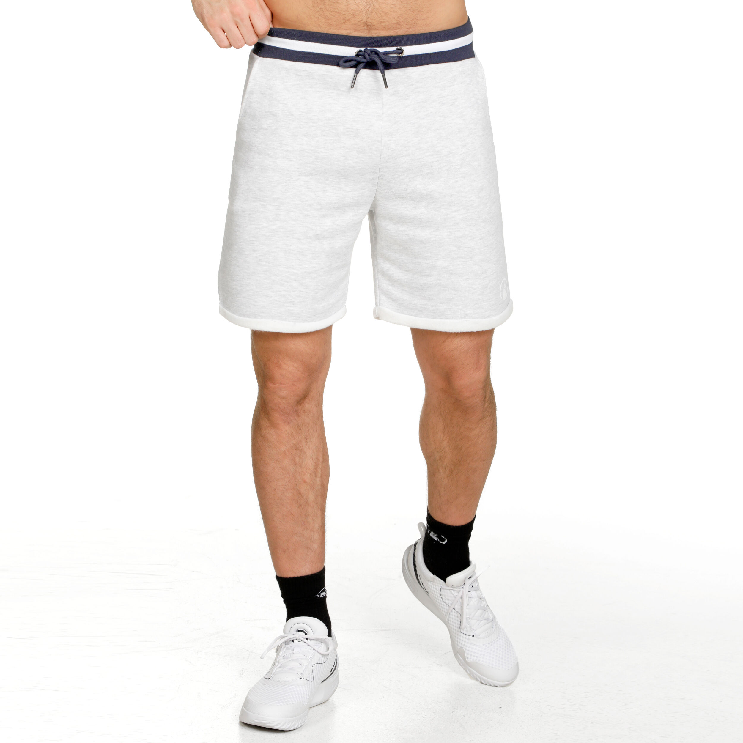 Basic Lifestyle Shorts Herren - Hellgrau, Dunkelblau