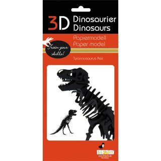 3D-Modell, Tyrannosaurus Rex, Spezialkarton, gelasert