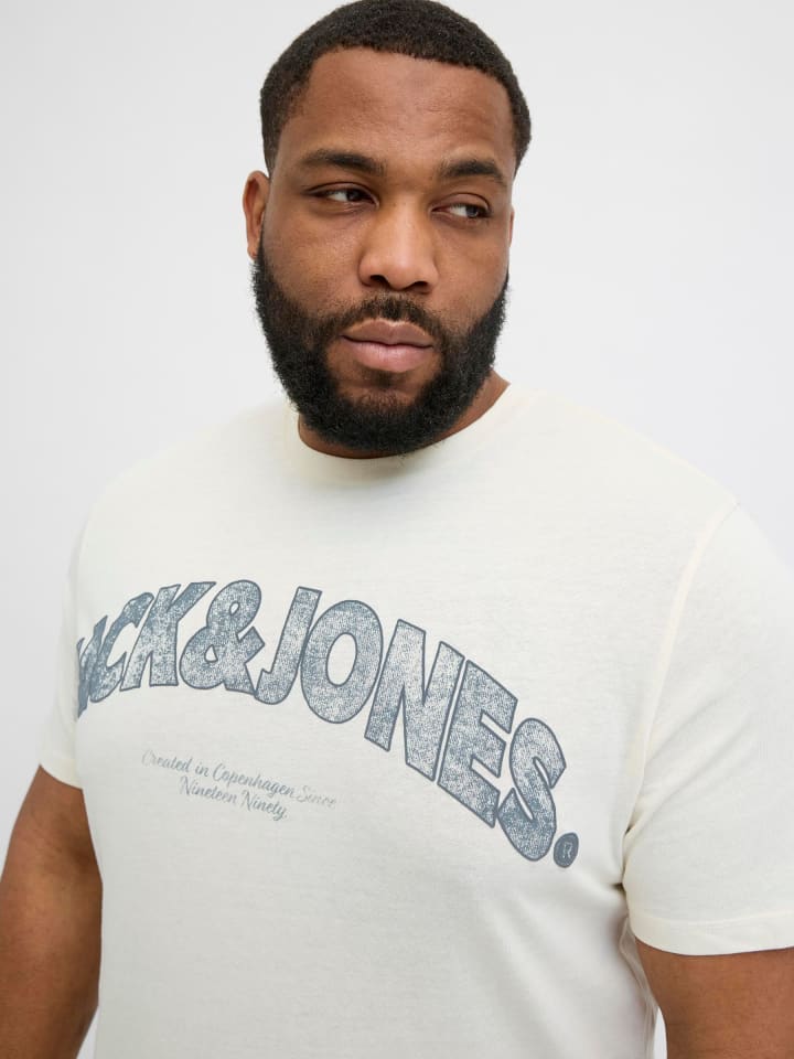 JACK & JONES PLUS T-shirt in Antique White günstig kaufen