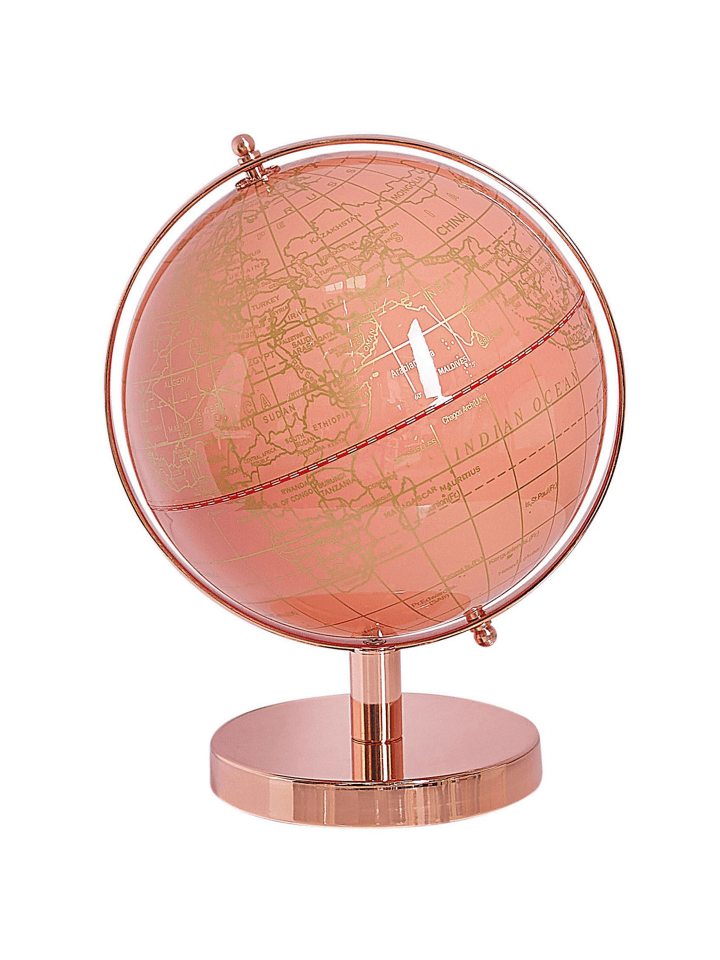 Beliani Globus CABOT in Roségold/Rosa - (W) 22 x (H) 28 x (L) 22 cm günstig kaufen onesize