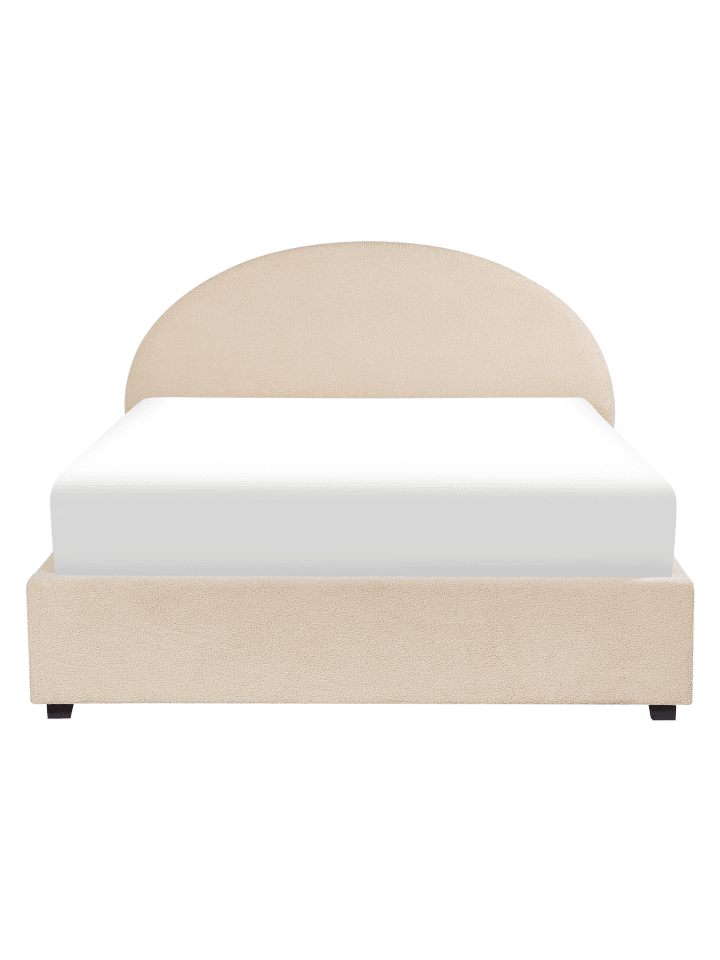 Beliani Doppelbett VAUCLUSE in Beige - (W) 154 x (H) 112 x (L) 214 cm günstig kaufen onesize