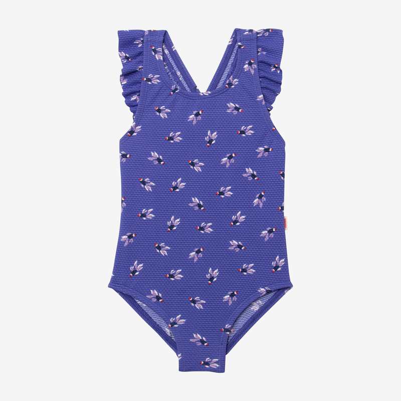 Maillot 1 pièce bébé fille poissons bleu Catimini