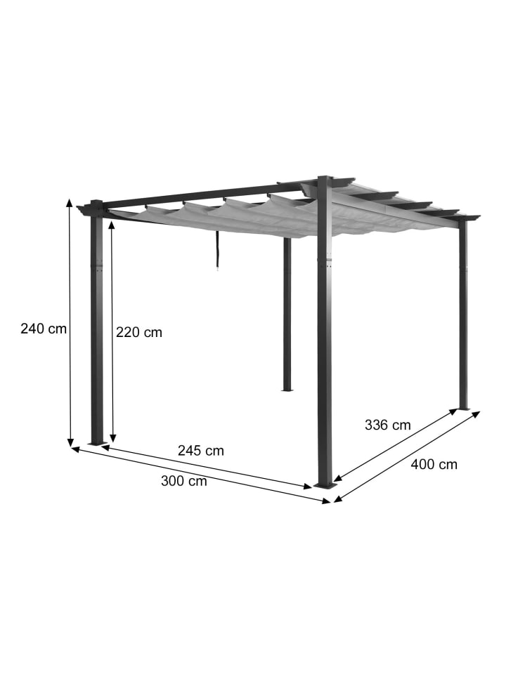MCW Aluminium Pergola N93, Grau günstig kaufen onesize