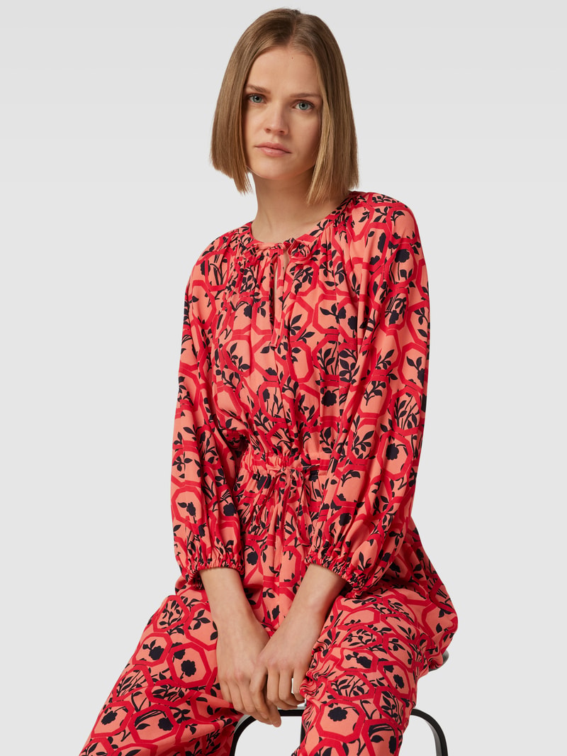 Jumpsuit mit Allover-Muster Modell 'ECCESSO' in hellrot