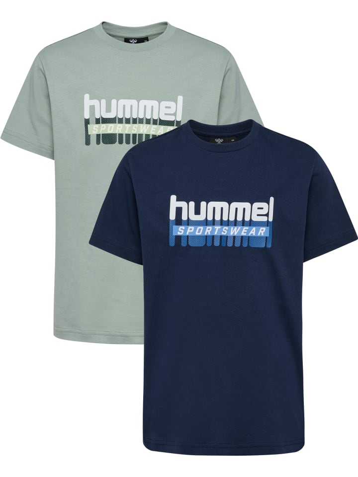 Hummel Hummel T-Shirt Hmltukas Kinder in BLACK IRIS/ICEBERG GREEN günstig kaufen