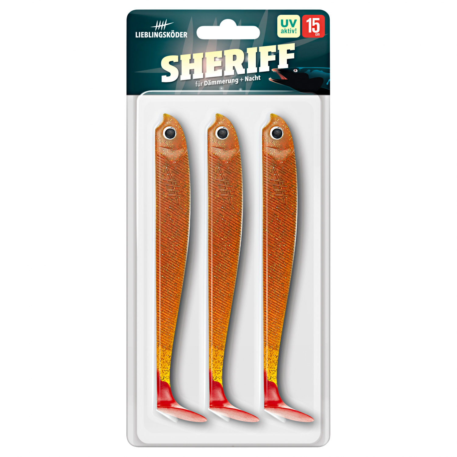Lieblingsköder Gummifisch Hechtköder (15 cm, Sheriff)
