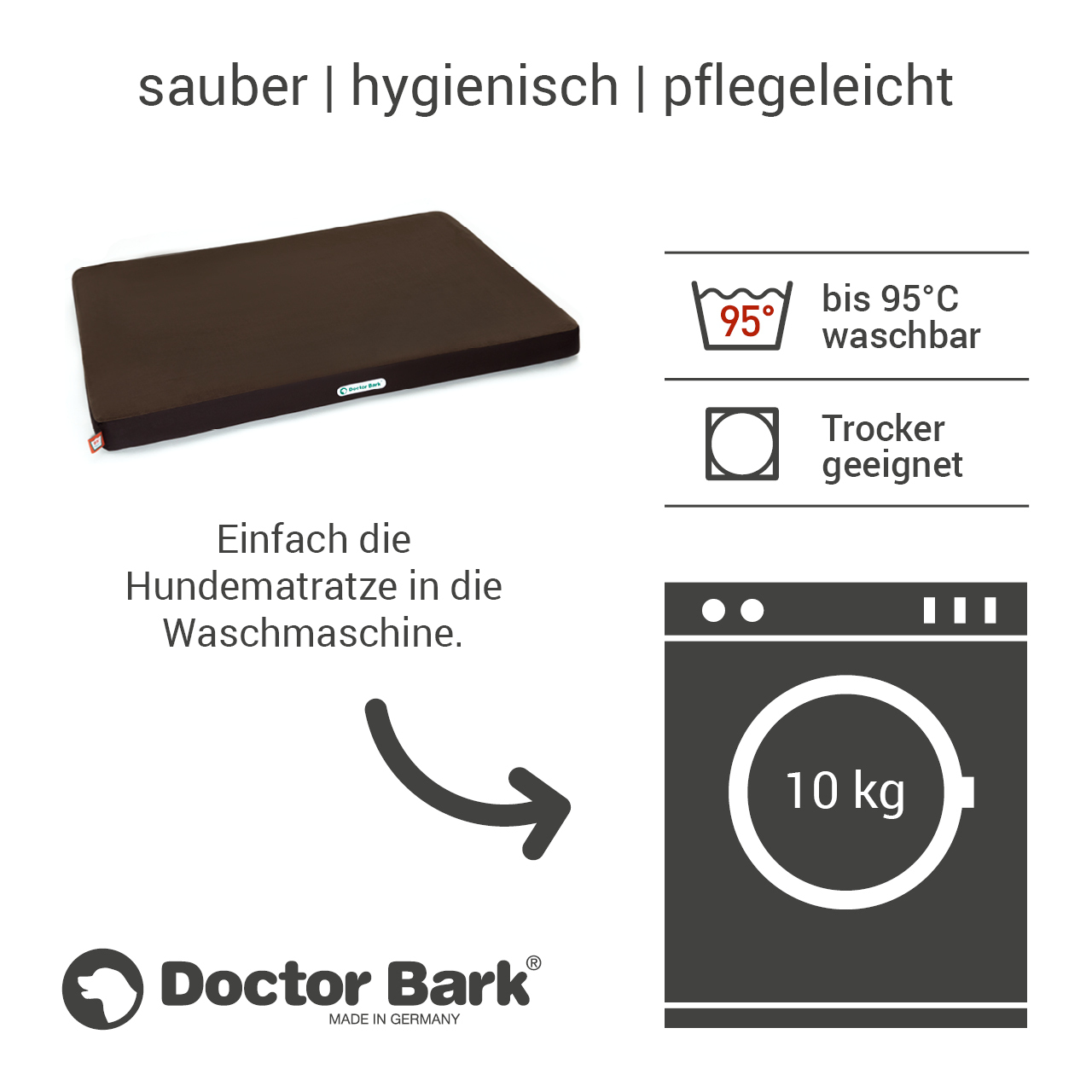 Doctor Bark Hundekissen Doctor Bark Hundematratze braun XL