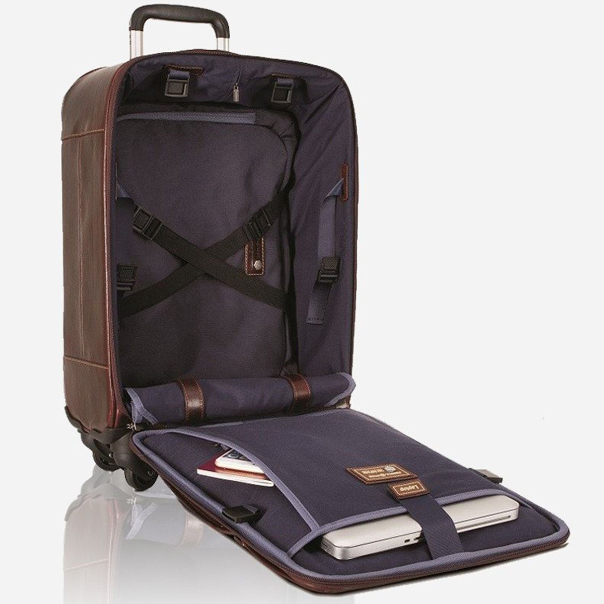 Jekyll & Hide Handgepäck-Trolley Oxford, 4 Rollen, Leder