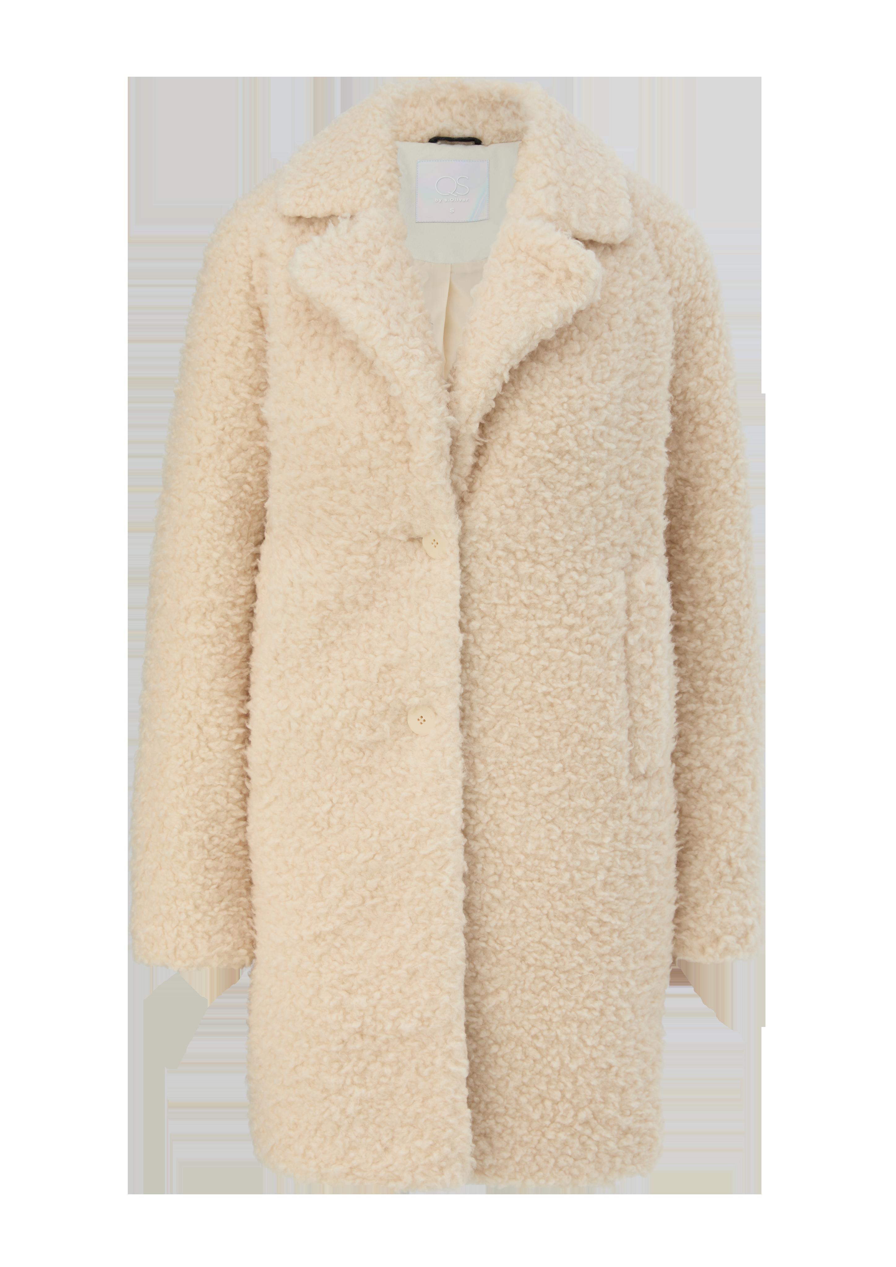 Teddy-Mantel mit Reverskragen  2116146-8045