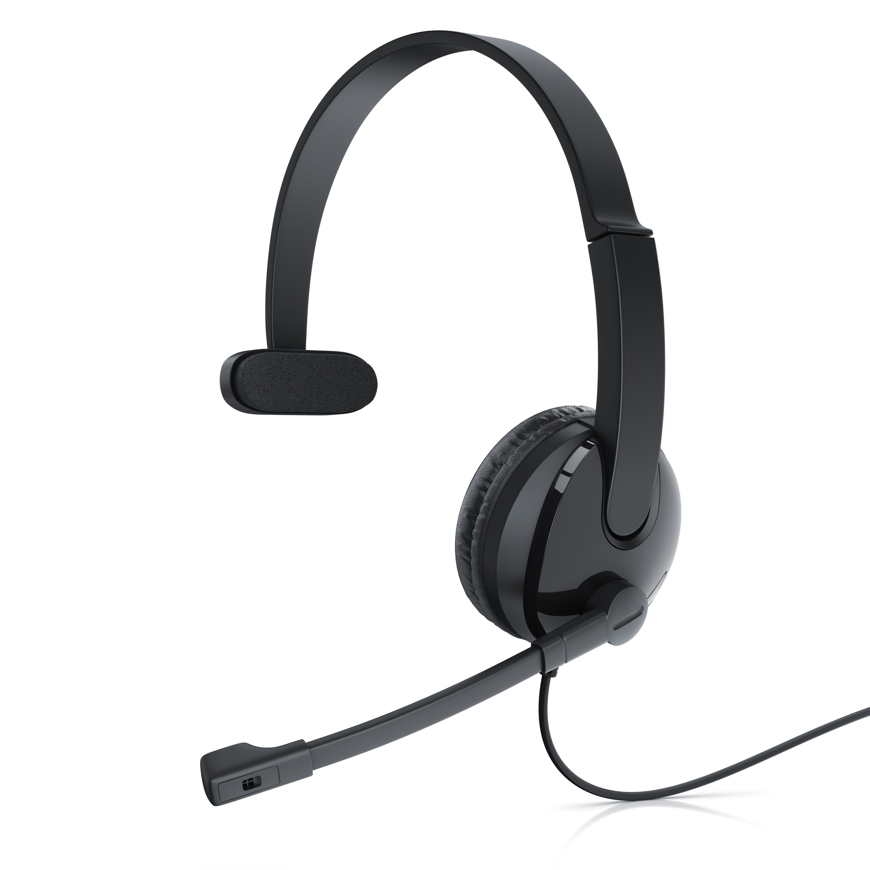 CSL Headset (Beweglicher Mikrofonarm; freisprechen; Chat Callcenter; Auto LKW; PC; Smartphone; PS4; PS5, Mikrofon, PC Office Kopfhörer, 3,5 mm Klinke, große Ohrpolster)