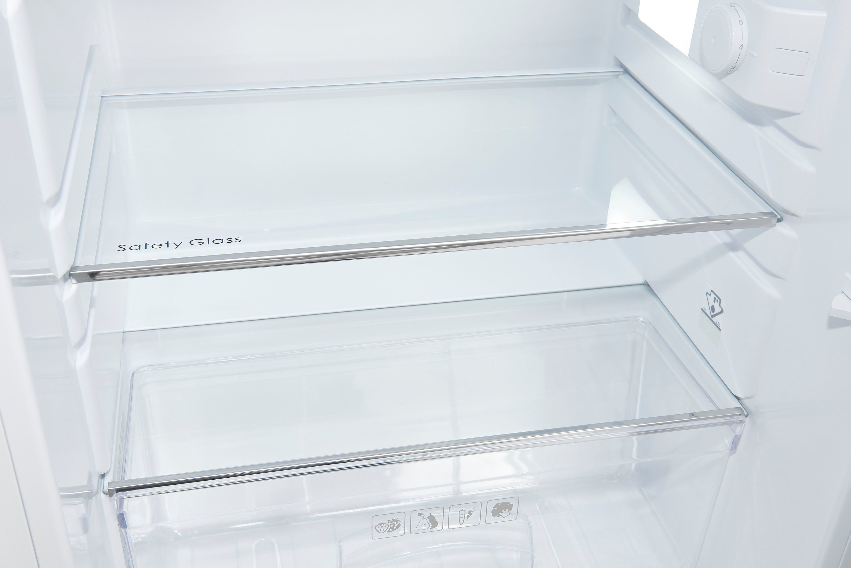 exquisit Kühlschrank KS16-4-HE-040D weiss, 85 cm hoch, 55 cm breit