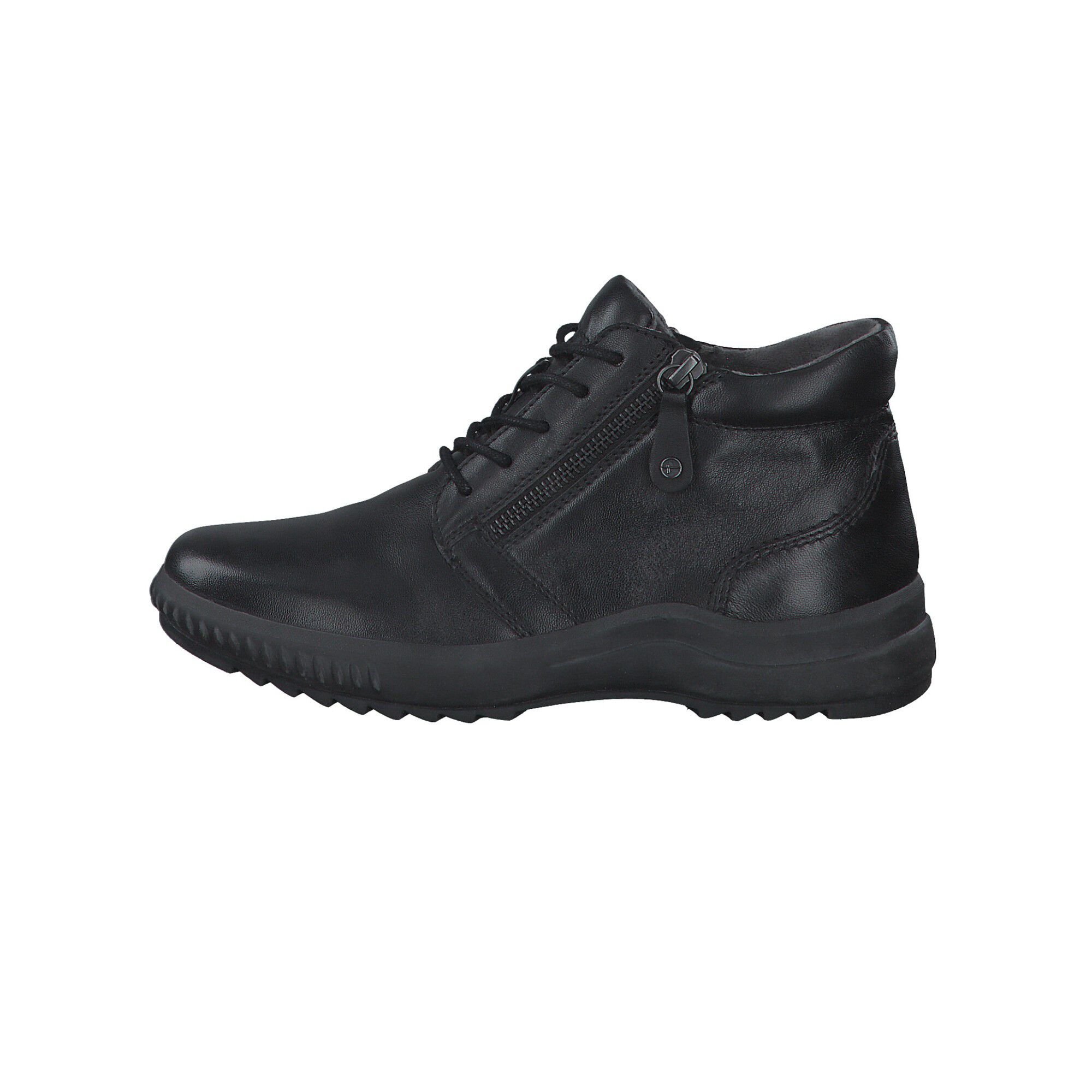 Bottines noir dessus cuir