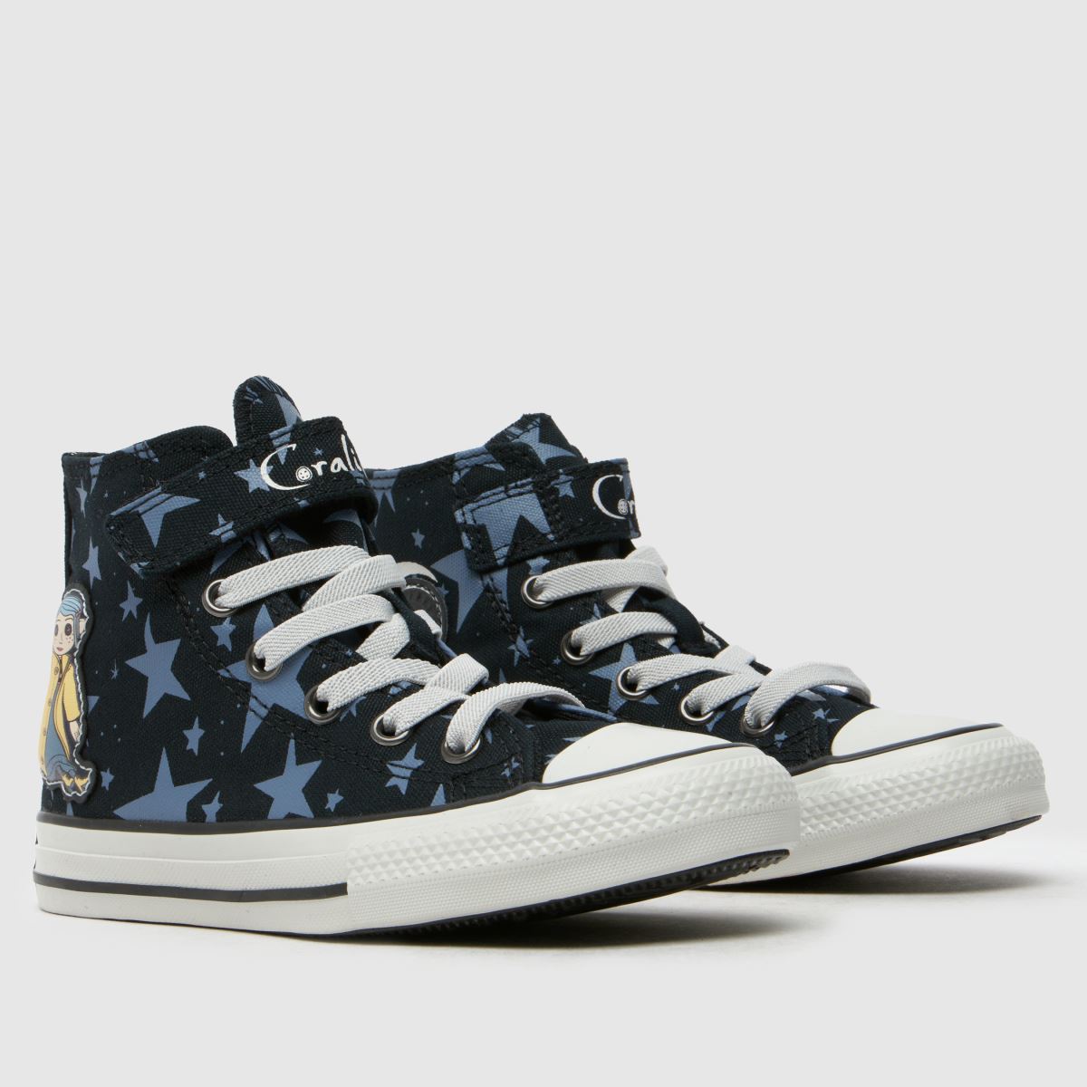 Converse svarta multifärgade all star hi 1v coraline flickor junior träningsskor