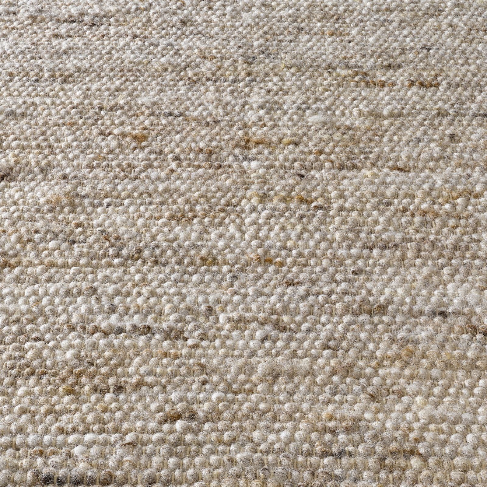Wollteppich TaraCarpet Handwebteppich Malmoe, TaraCarpet, rechteckig, Höhe: 10 mm, Schurwolle Webteppich sand meliert Wohnzimmer Schlafzimmer 060x090