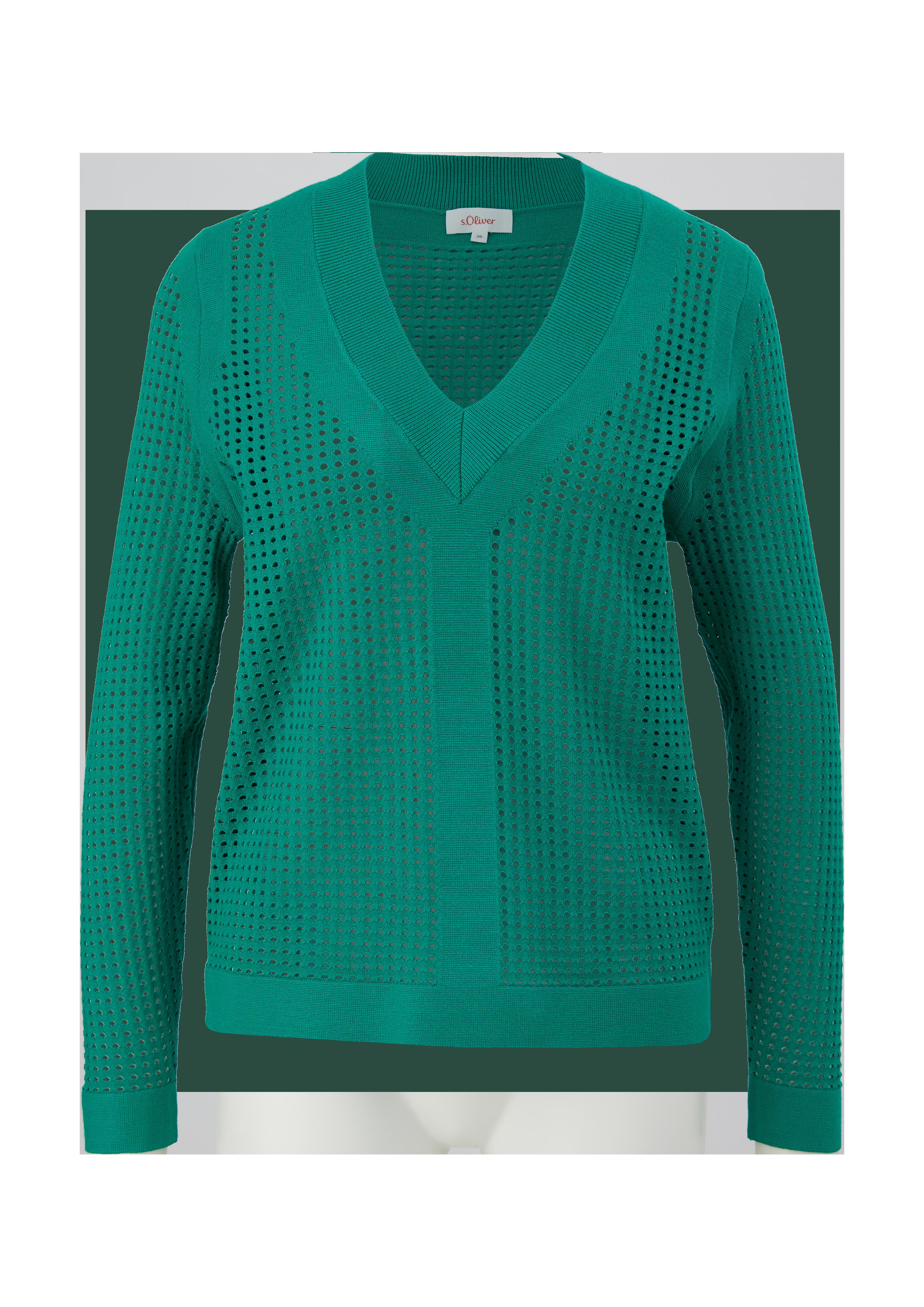 Pullover mit Lochmuster  2127071-7646
