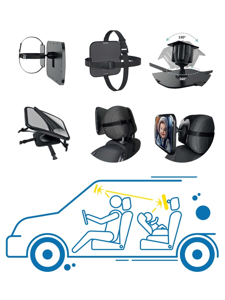 SIPO Autospiegel Sipo in schwarz günstig kaufen onesize