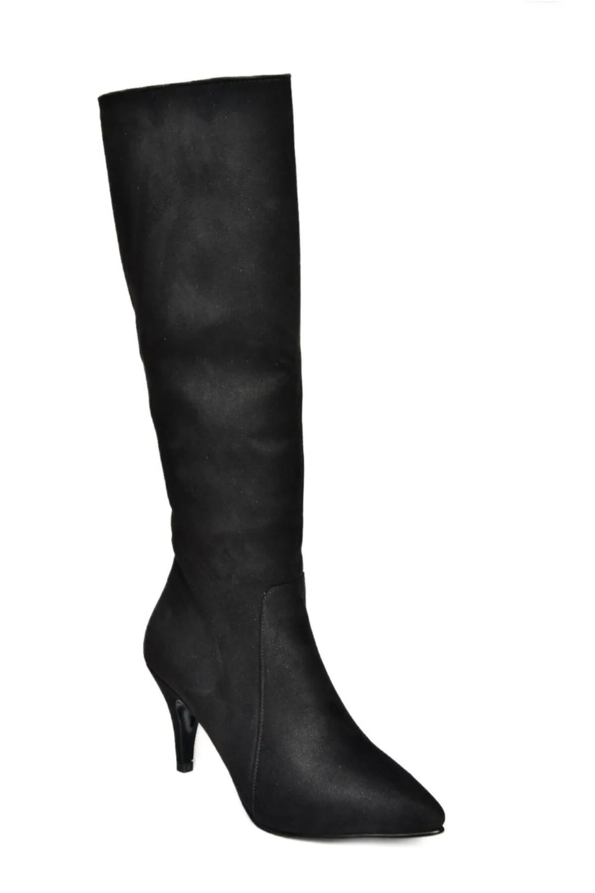 Fox Shoes  R372453002 Damenstiefel aus schwarzem Wildleder mit dünnem Absatz