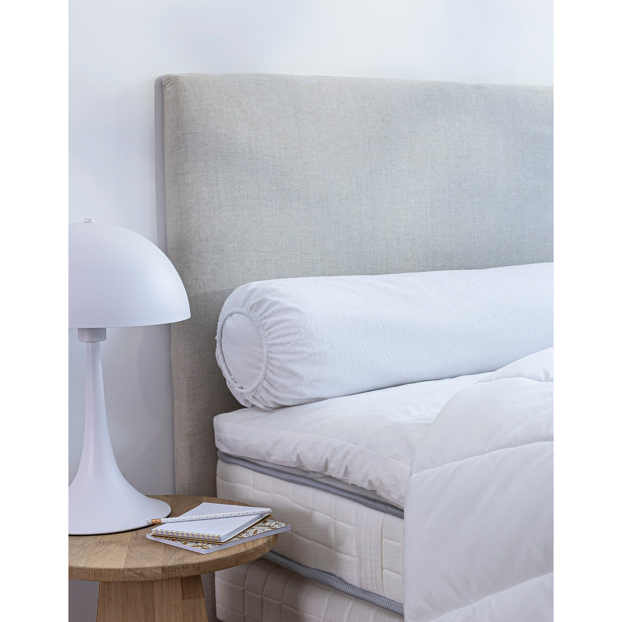 Sous-taie de traversin molleton absorbant