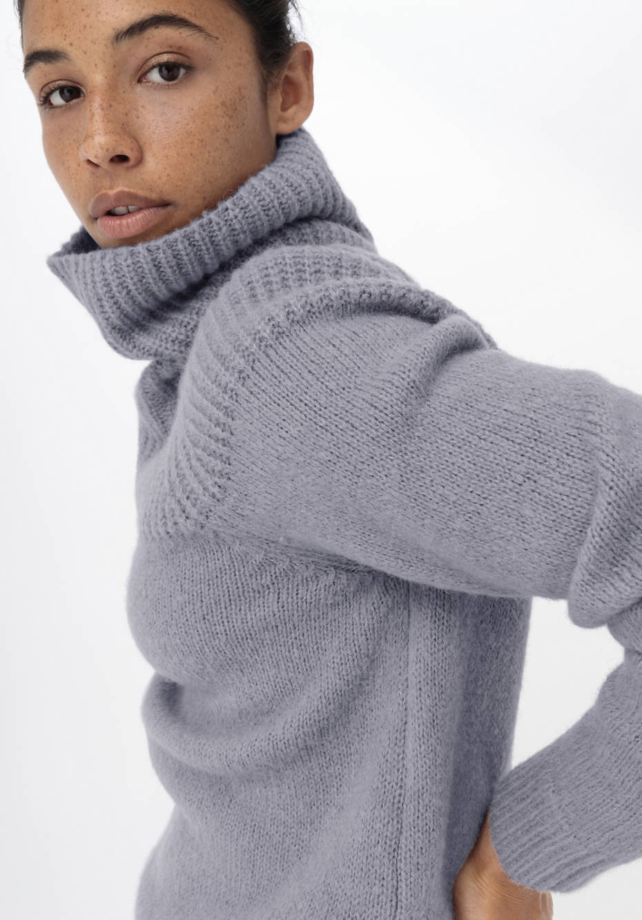 Pullover aus Alpaka mit Seide und Mohair