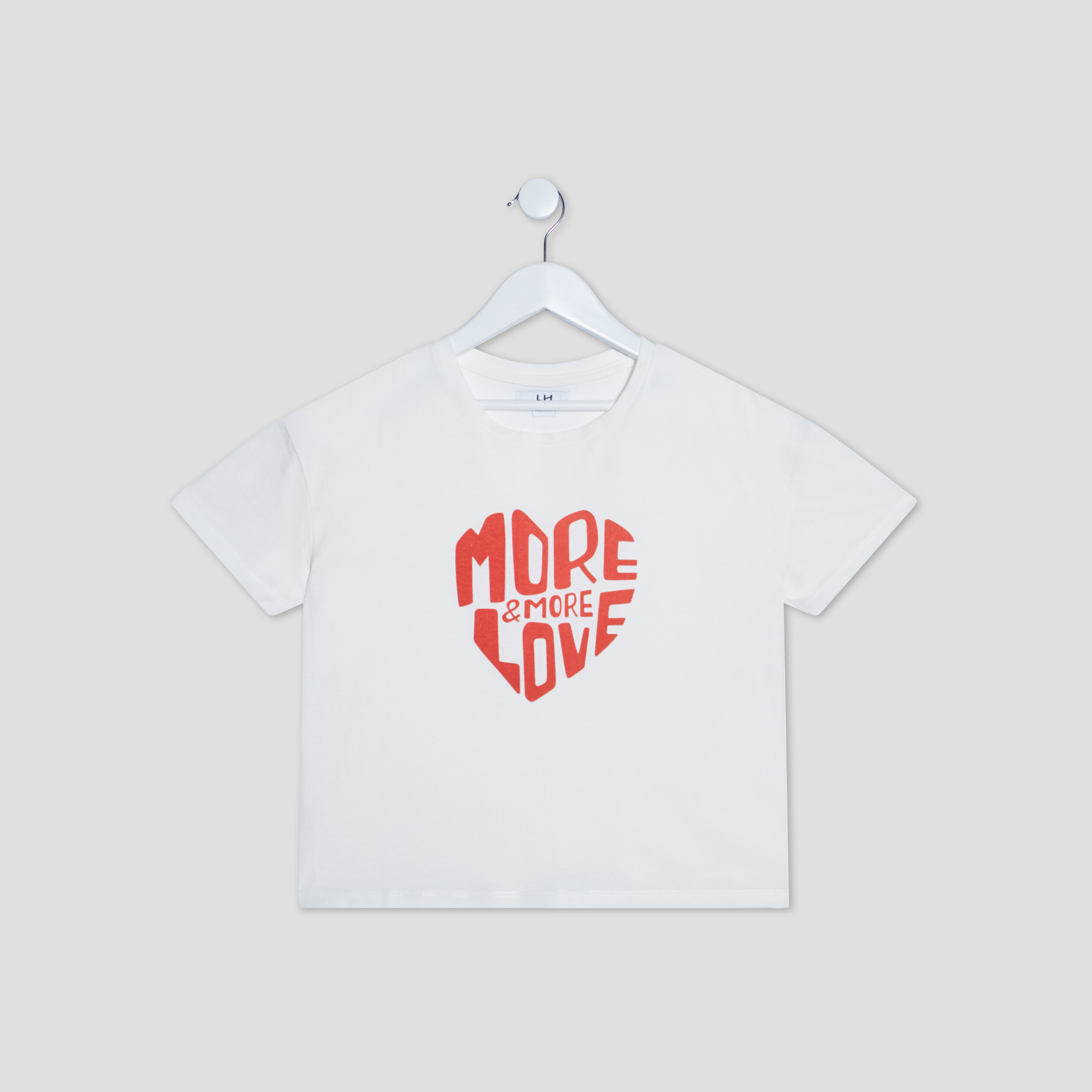 T-shirt cropped manches courtes ivoire femme | La Halle