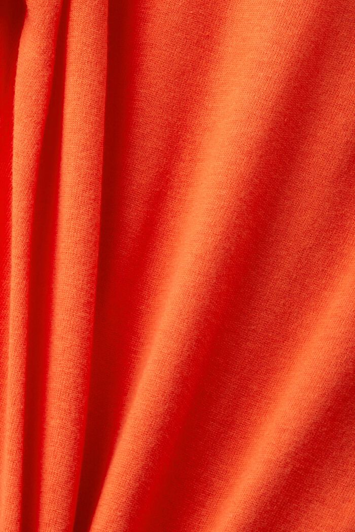 Gewebter V-Ausschnitt-Pullover mit Leinenanteil