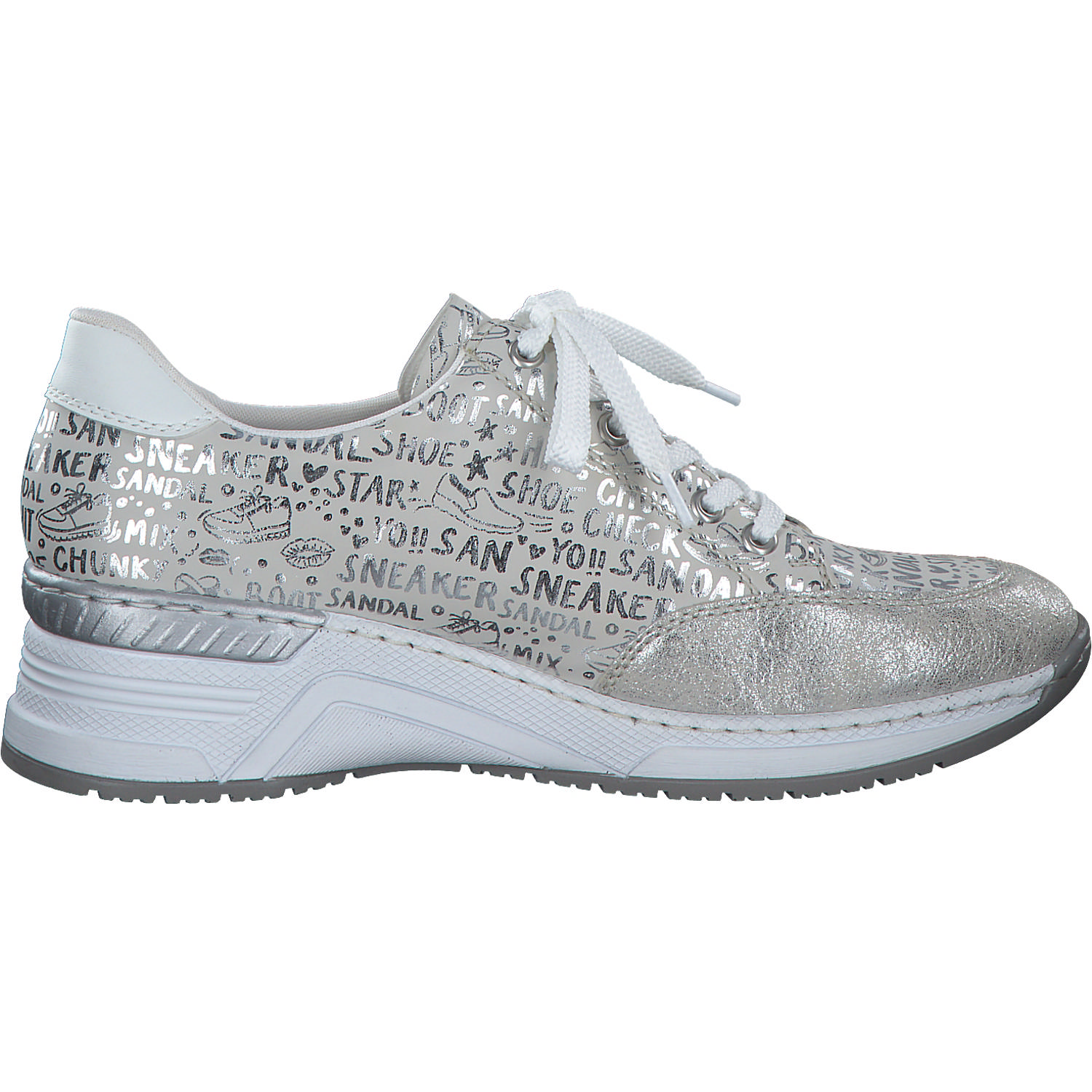 Rieker N4316, Schnürschuhe, Damen, Weiß