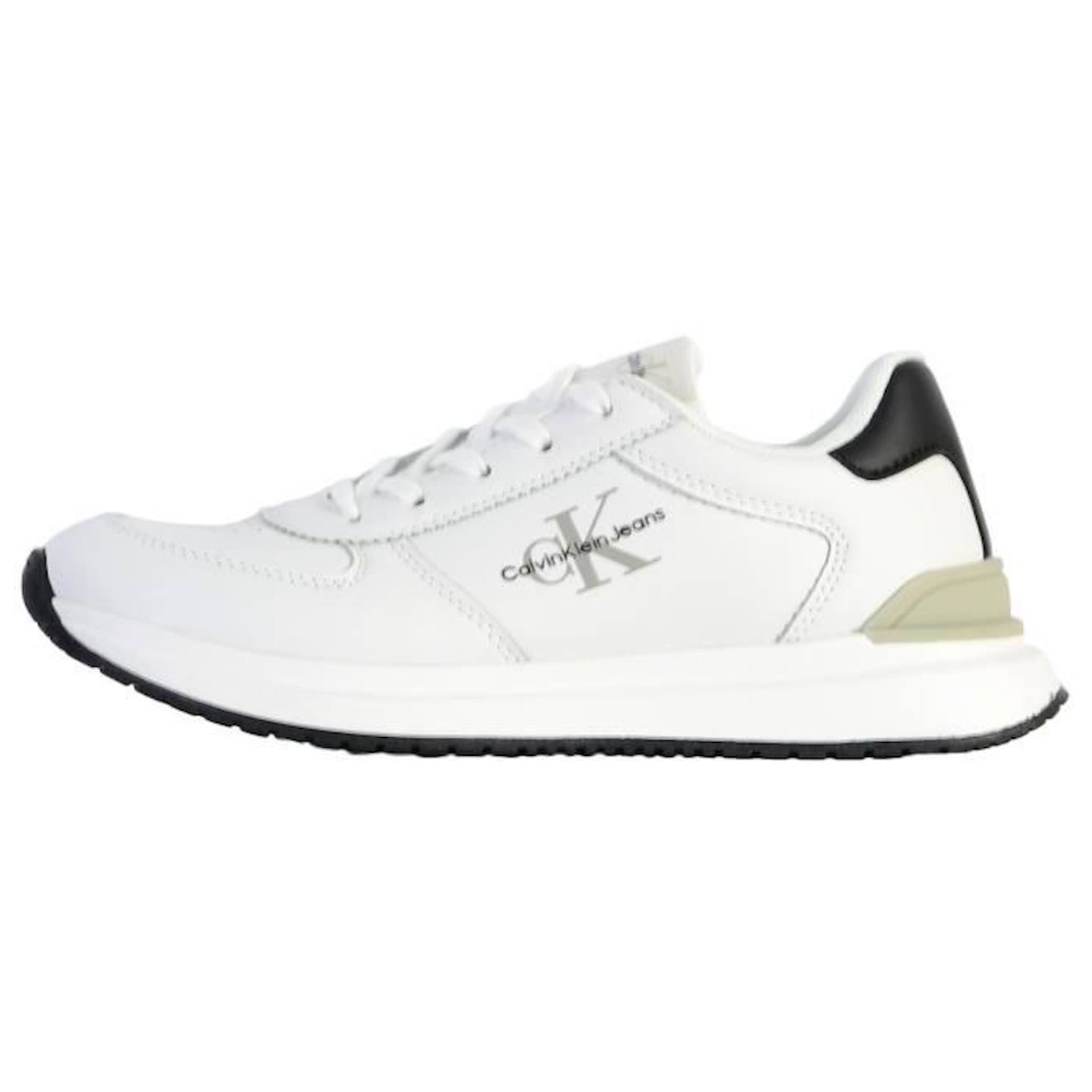 Basket à Lacets Juniors Calvin Klein Jeans Low Cut Lace Up blanc
