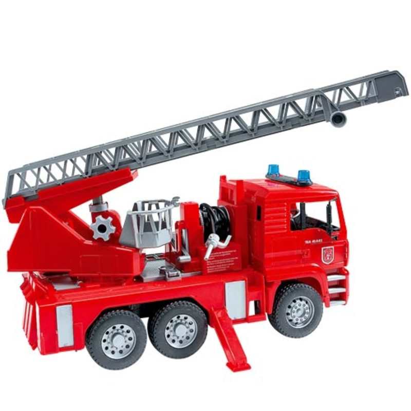 Camion de pompier Mercedes avec échelle et pompe à eau Bruder
