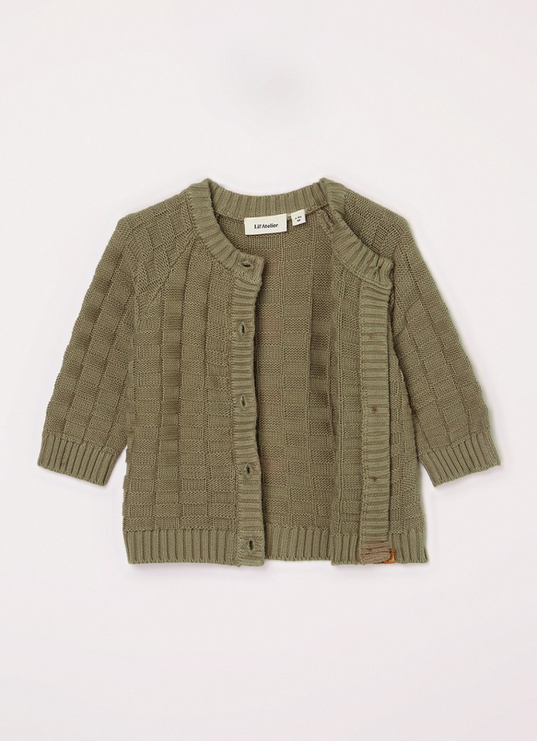 Cardigan gros tricotat din bumbac organic Lil' Atelier NBM Larson