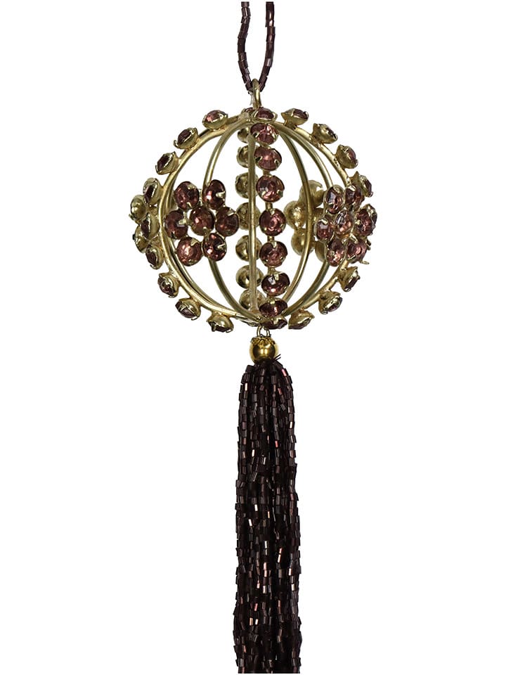 Kersten 4er-Set: Dekoanhänger in Gold/ Lila - (H)23 x Ø 6 cm günstig kaufen onesize