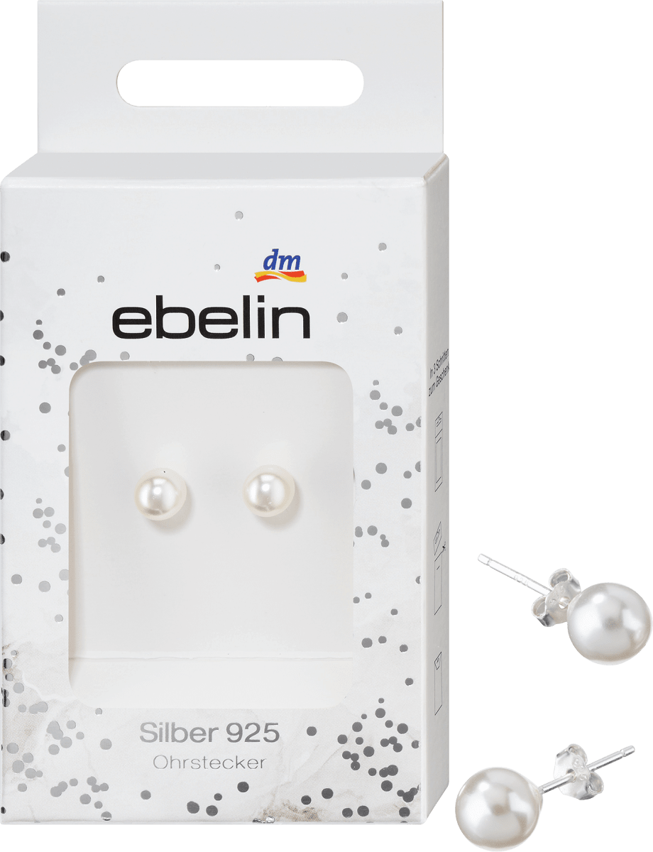 Ohrstecker Perle 925 Silber, 2 St