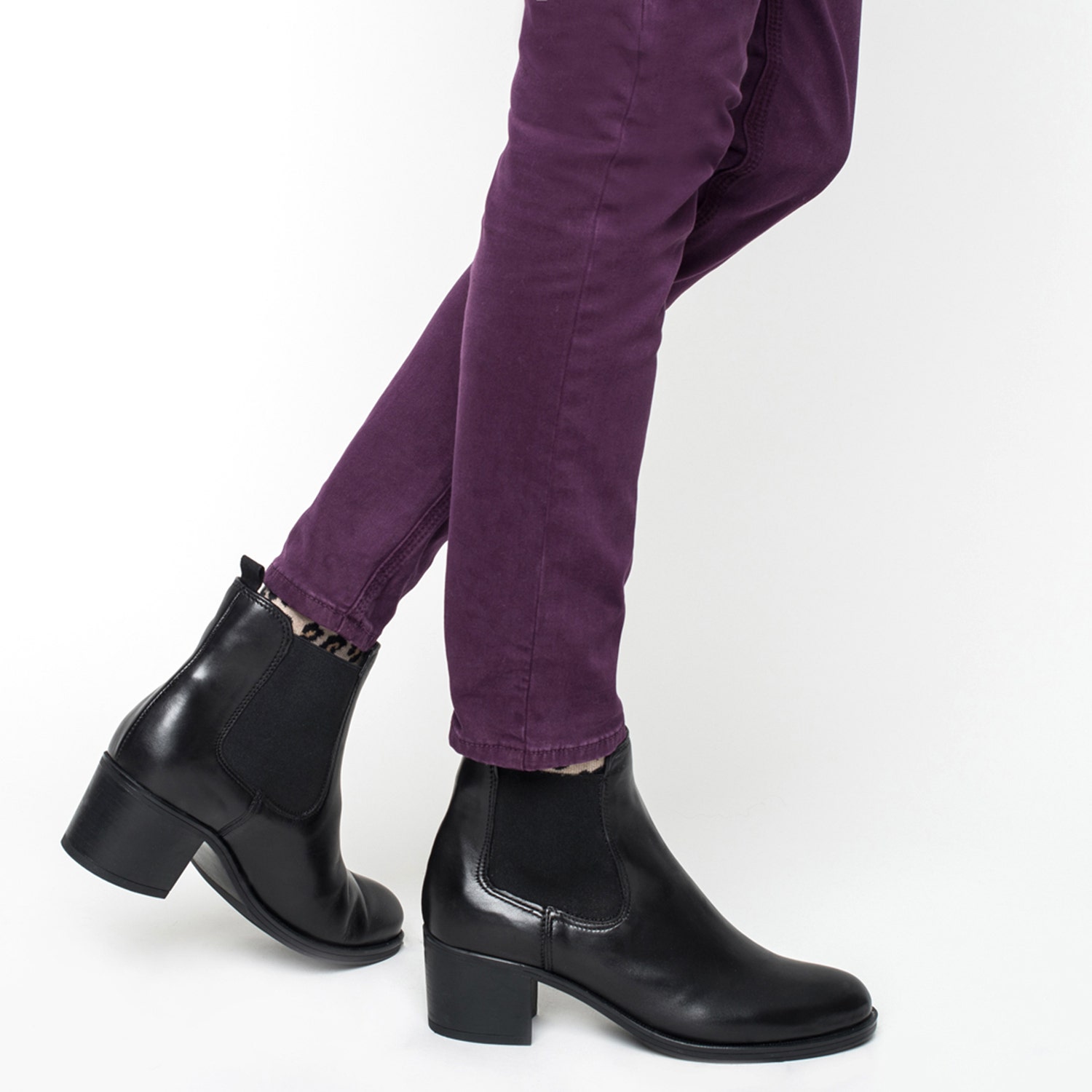 Chelsea boots noir en cuir