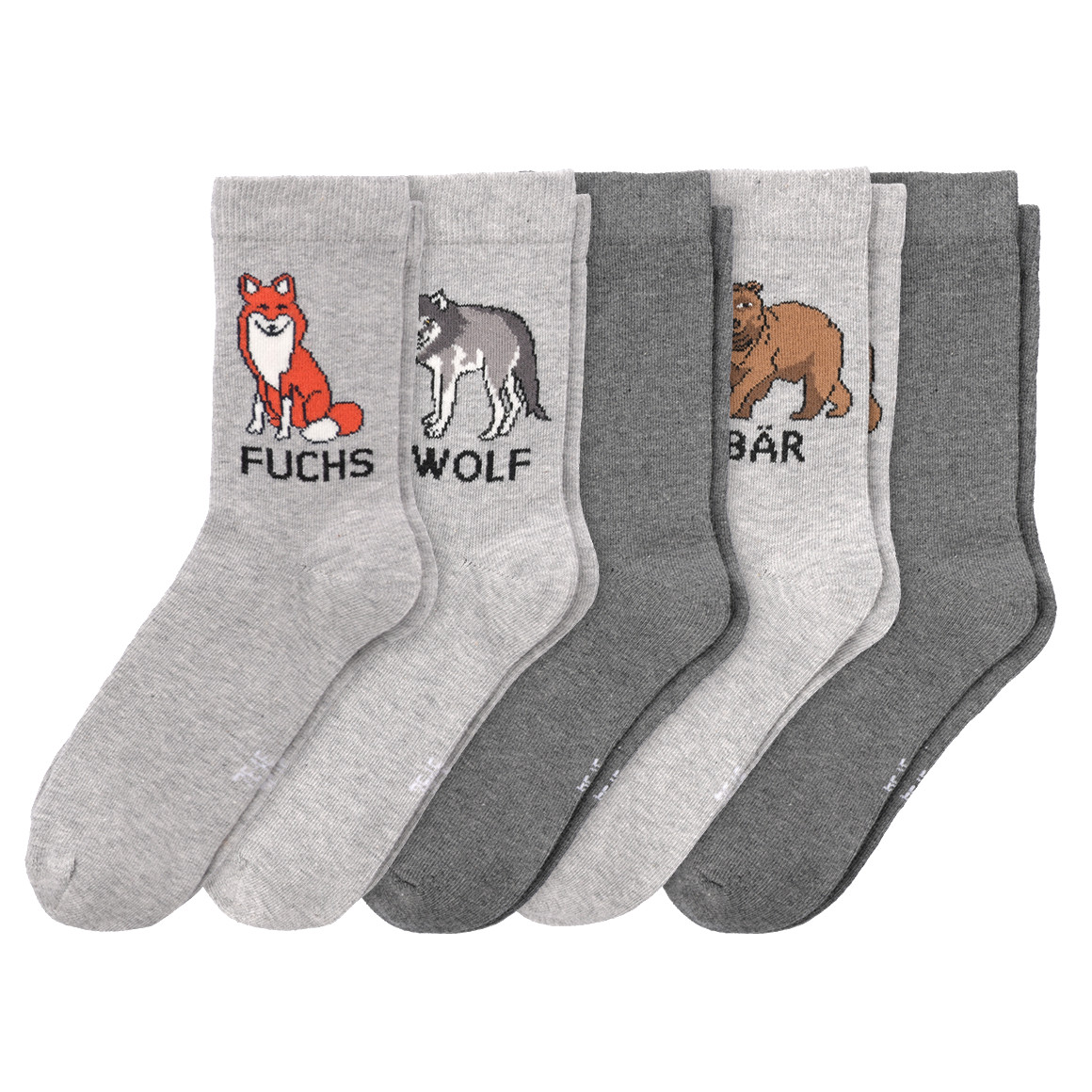 5 Paar Jungen Socken mit Tier-Motiven