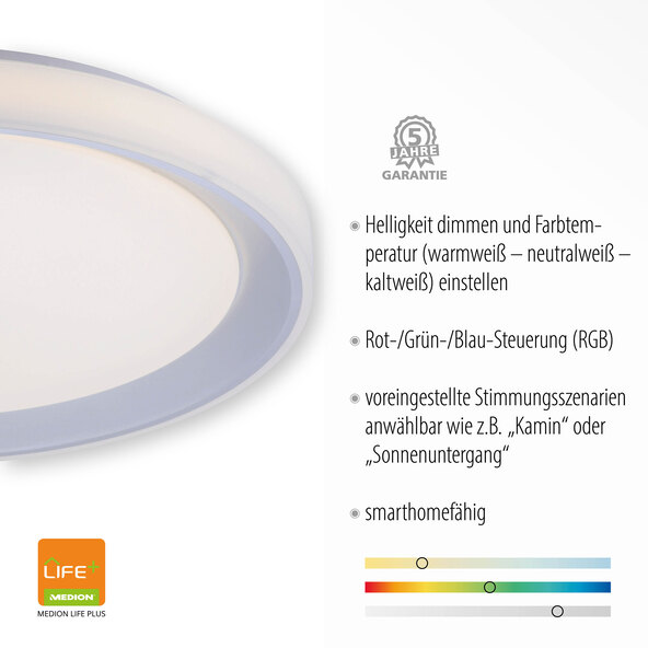 LED-Deckenleuchte LOLAsmart Leni