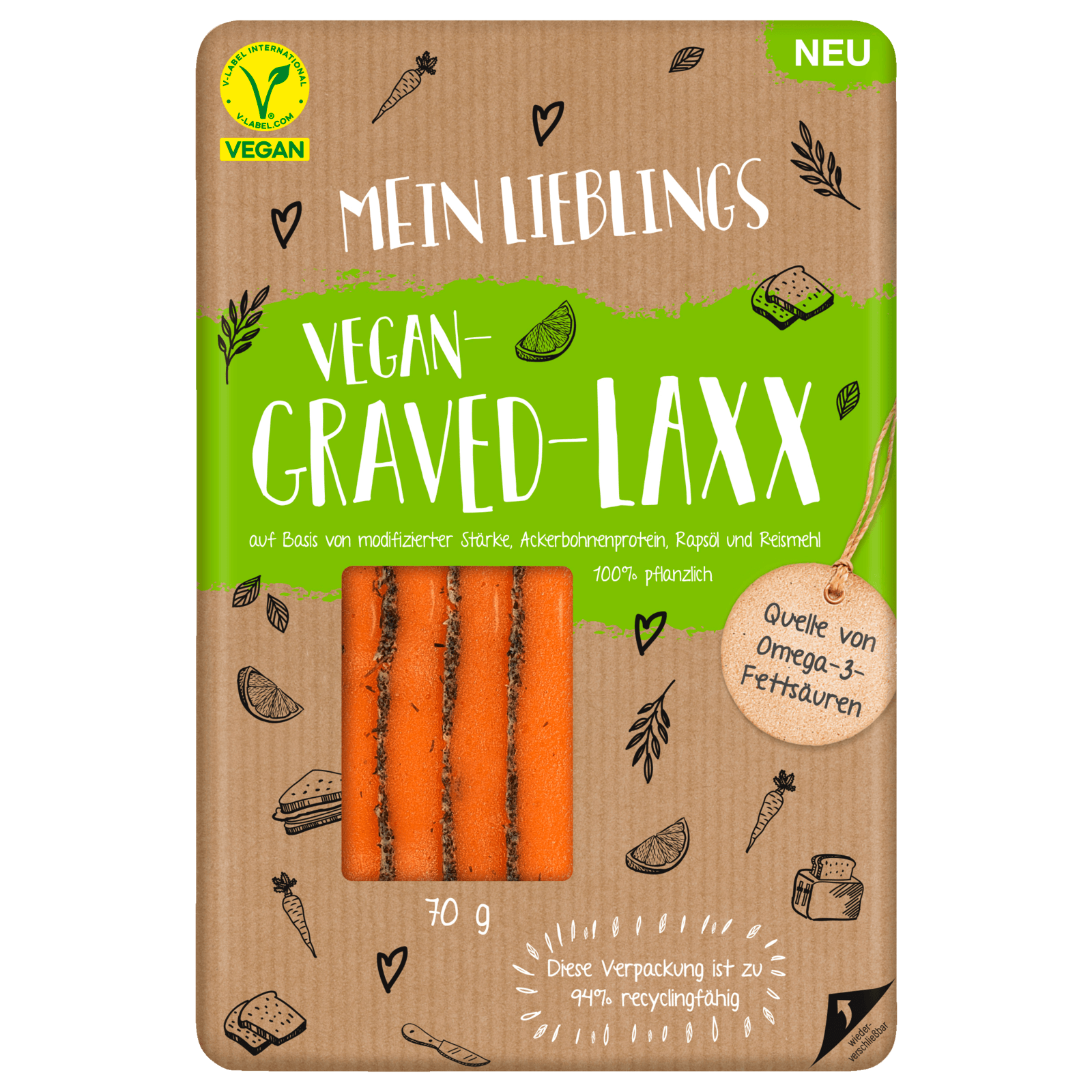 Mein Lieblings Vegan Graved Laxx 70g