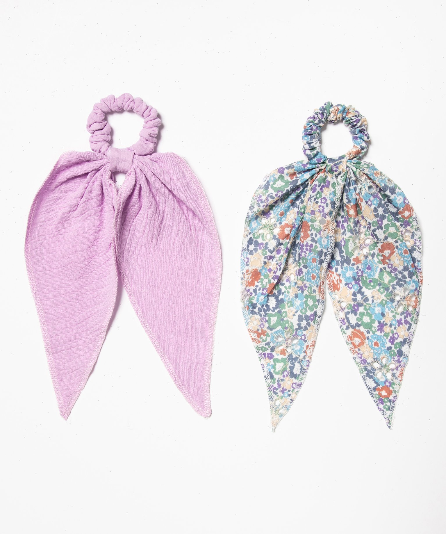 Elastiques cheveux effet foulard fille (lot de 2) violet | GEMO