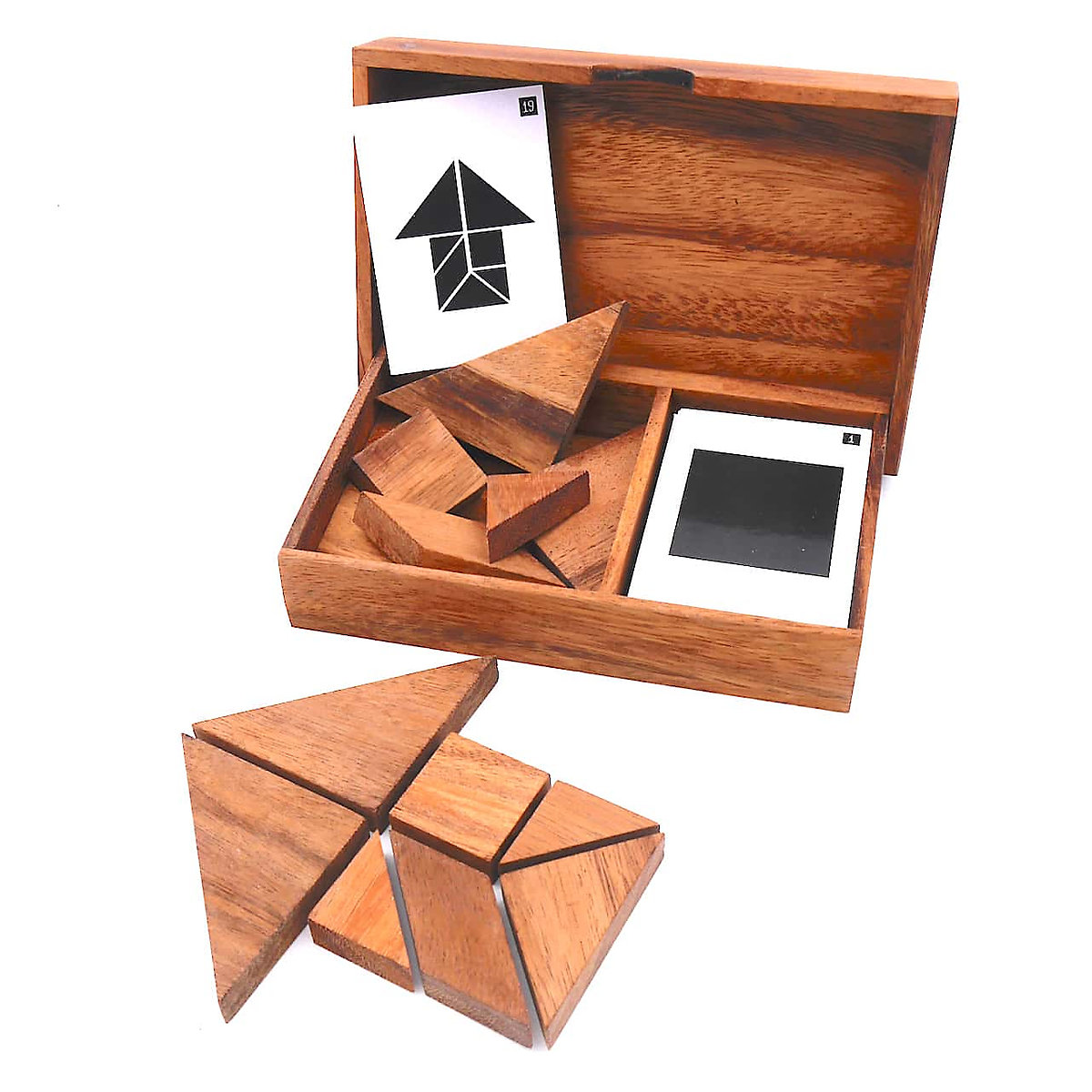Doppeltangram - herausfordernde Variante des Klassikers Tangram für 2 Personen aus Holz