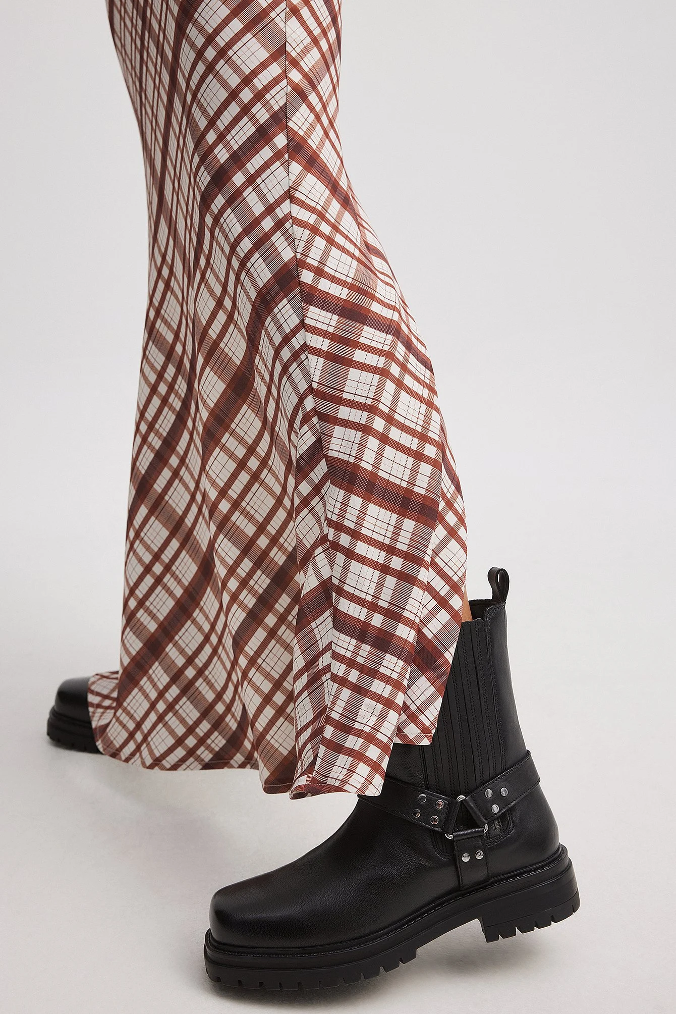 Plateau-Bikerstiefel aus Leder