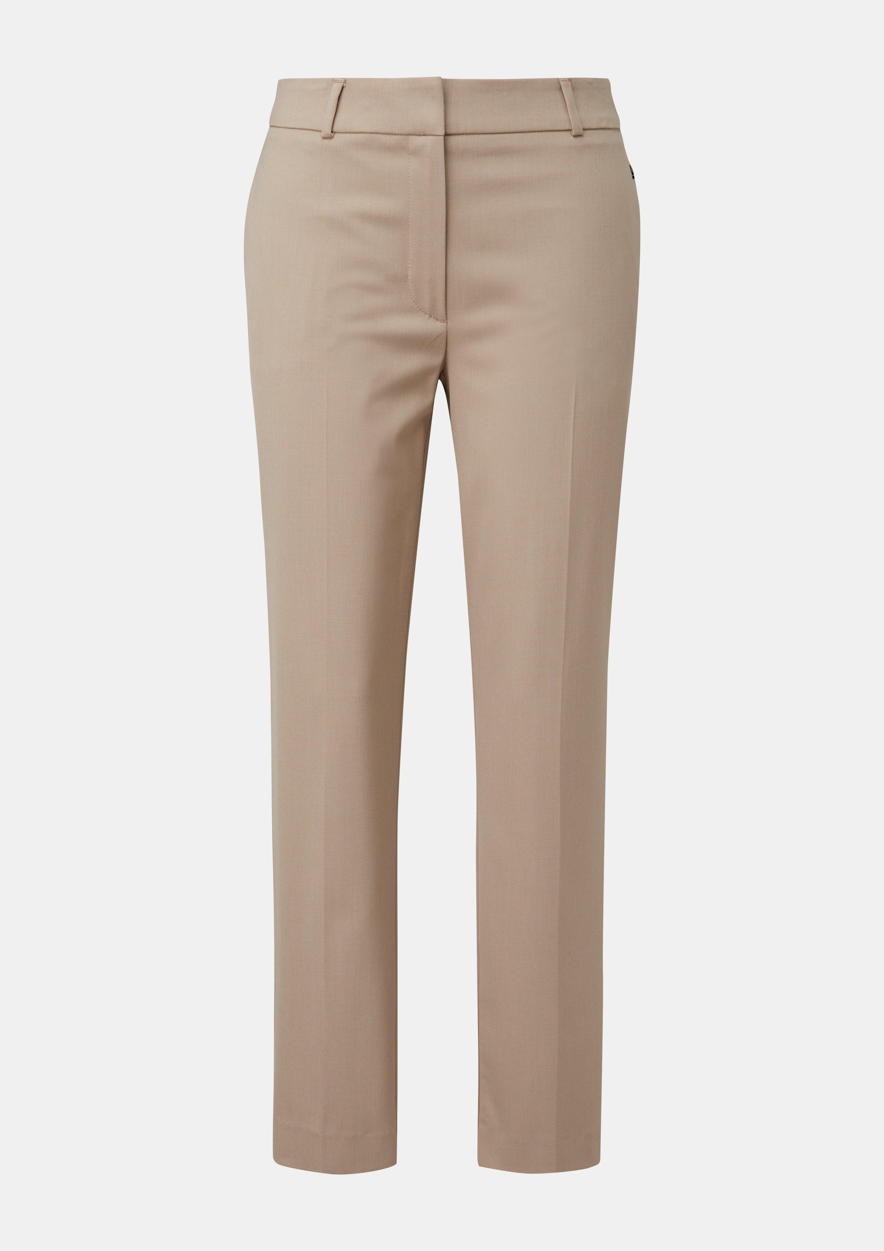 Cigarette Pants mit Bügelfalten - helles beige