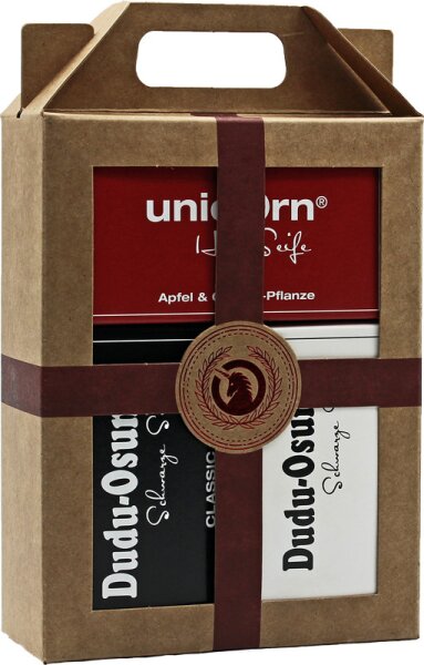 unicorn Geschenk-Set Haarseife, Dudu Osun Classic & Pure Körperpflegeset