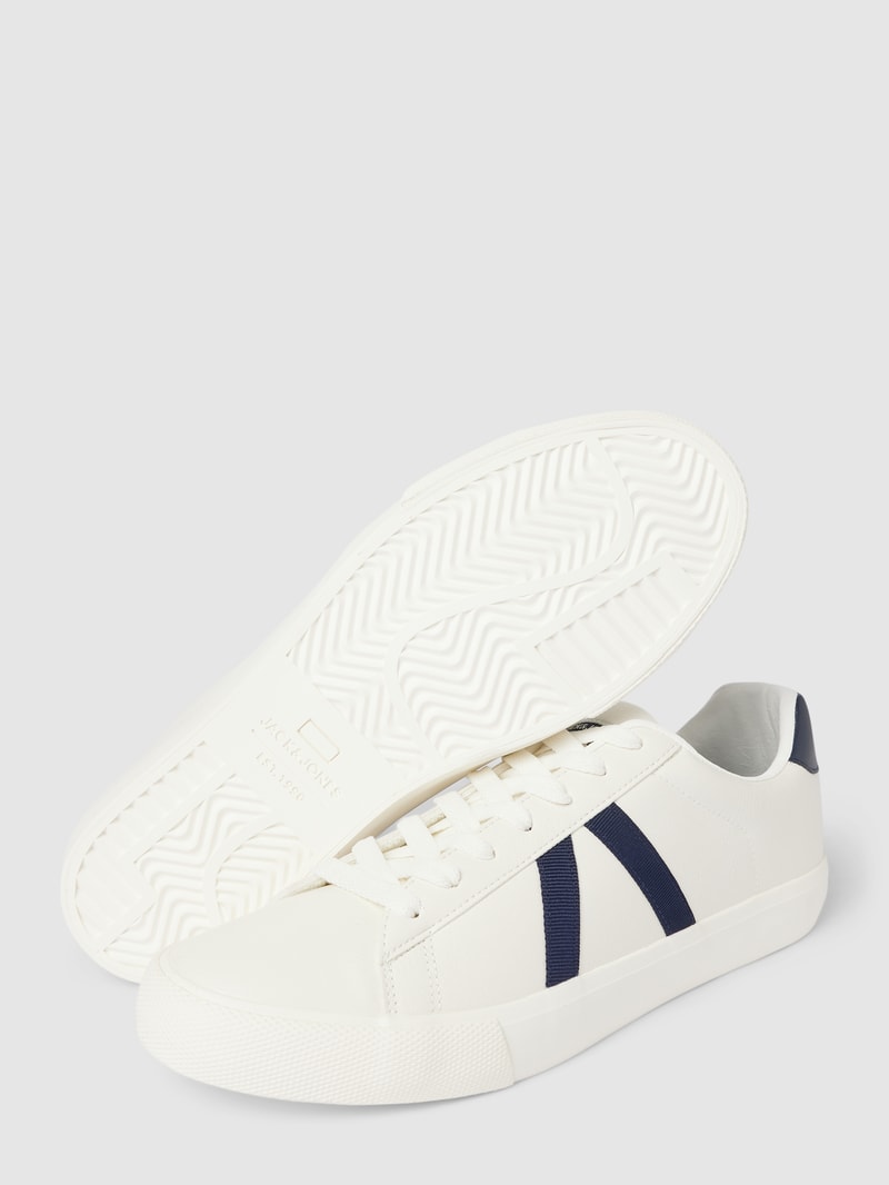 Sneaker mit Kontraststreifen in weiß