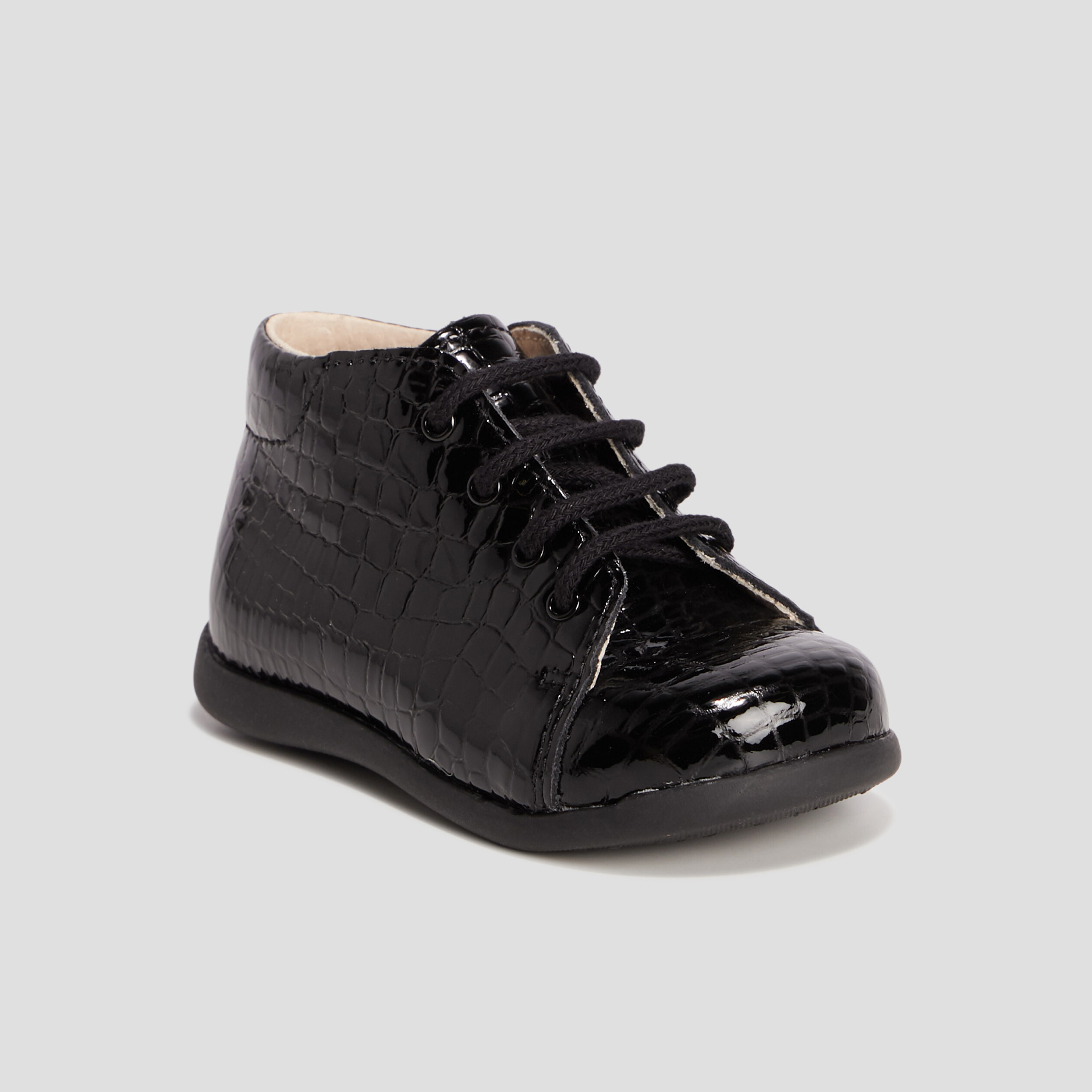 Chaussures vernies en cuir noir bébé fille | La Halle