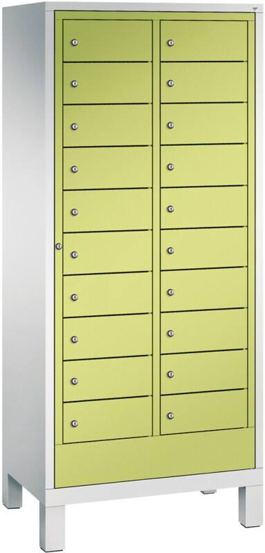 C P S 3000 Evolo Metall Schließfach 21 Türen Zylinderschloss 810 x 500 x 1.850 mm Lichtgrau 48060-210 S10071