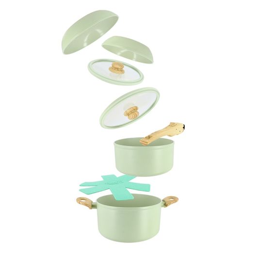 Set de vase de gătit celadon MENASTYL SUPERBALL, 8 piese