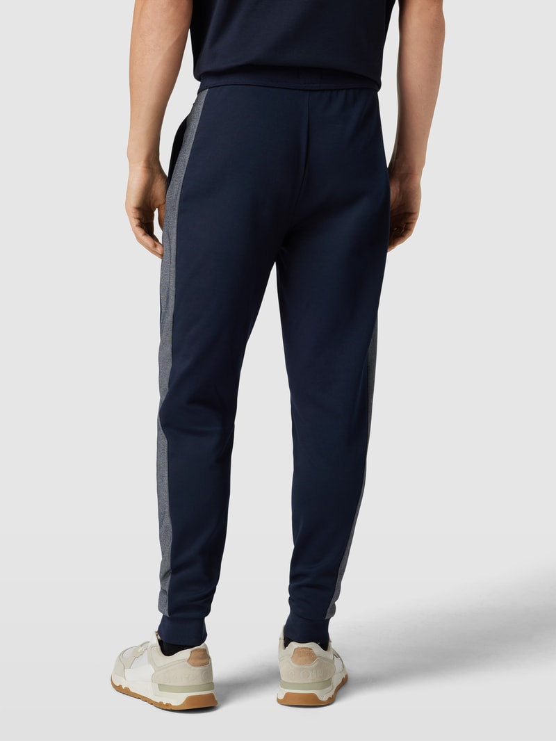 Sweatpants mit Logo-Print und elastischem Bund in dunkelblau
