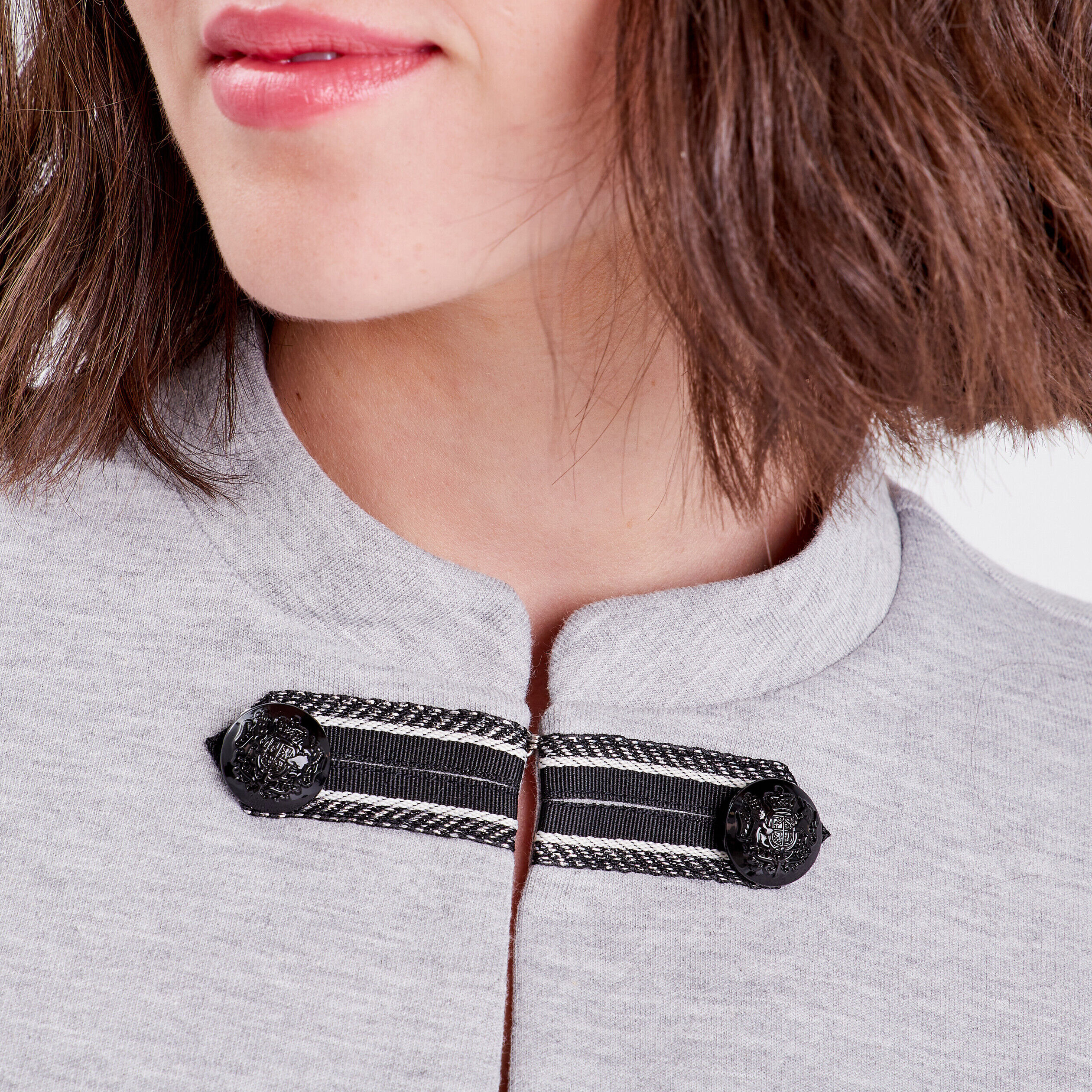 Veste cintrée avec boutons gris clair femme | Cache Cache
