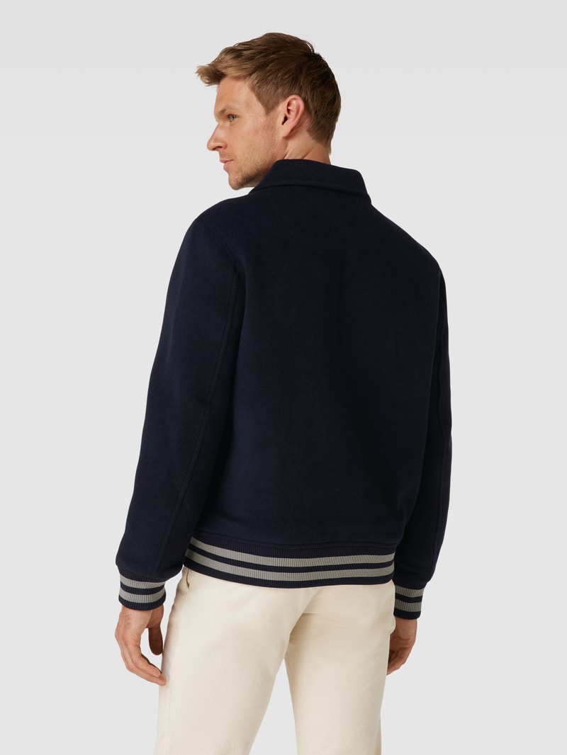 Bomberjacke mit Umlegekragen in marineblau