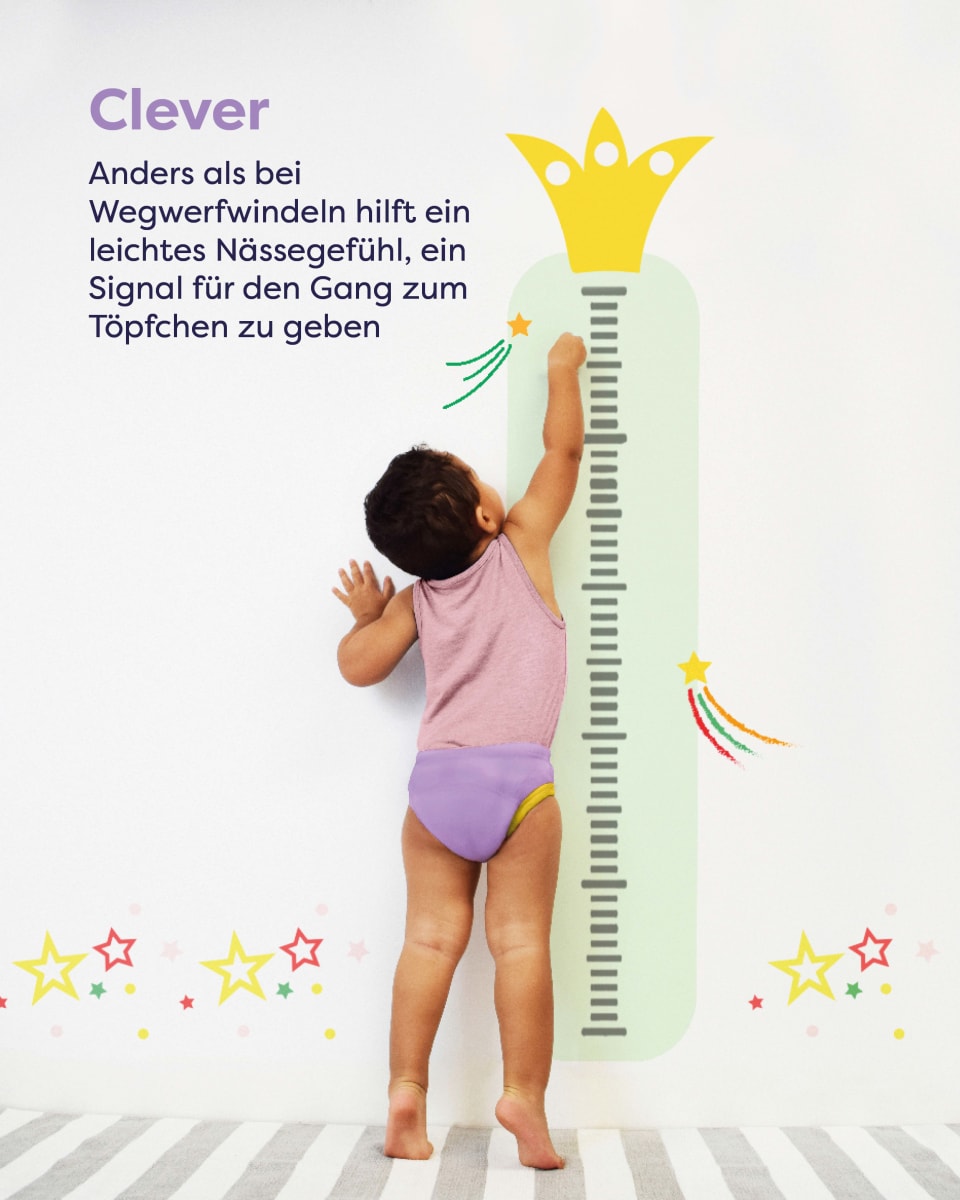 Töpfchen-Trainingshose wiederverwendbar, 2-3 Jahre, blau/bunt, 3 St