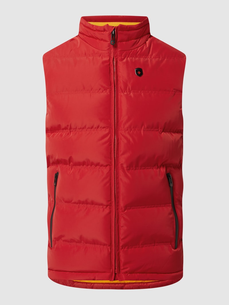 Steppweste mit Label-Applikation Modell 'SNOWDOME VEST' in rot