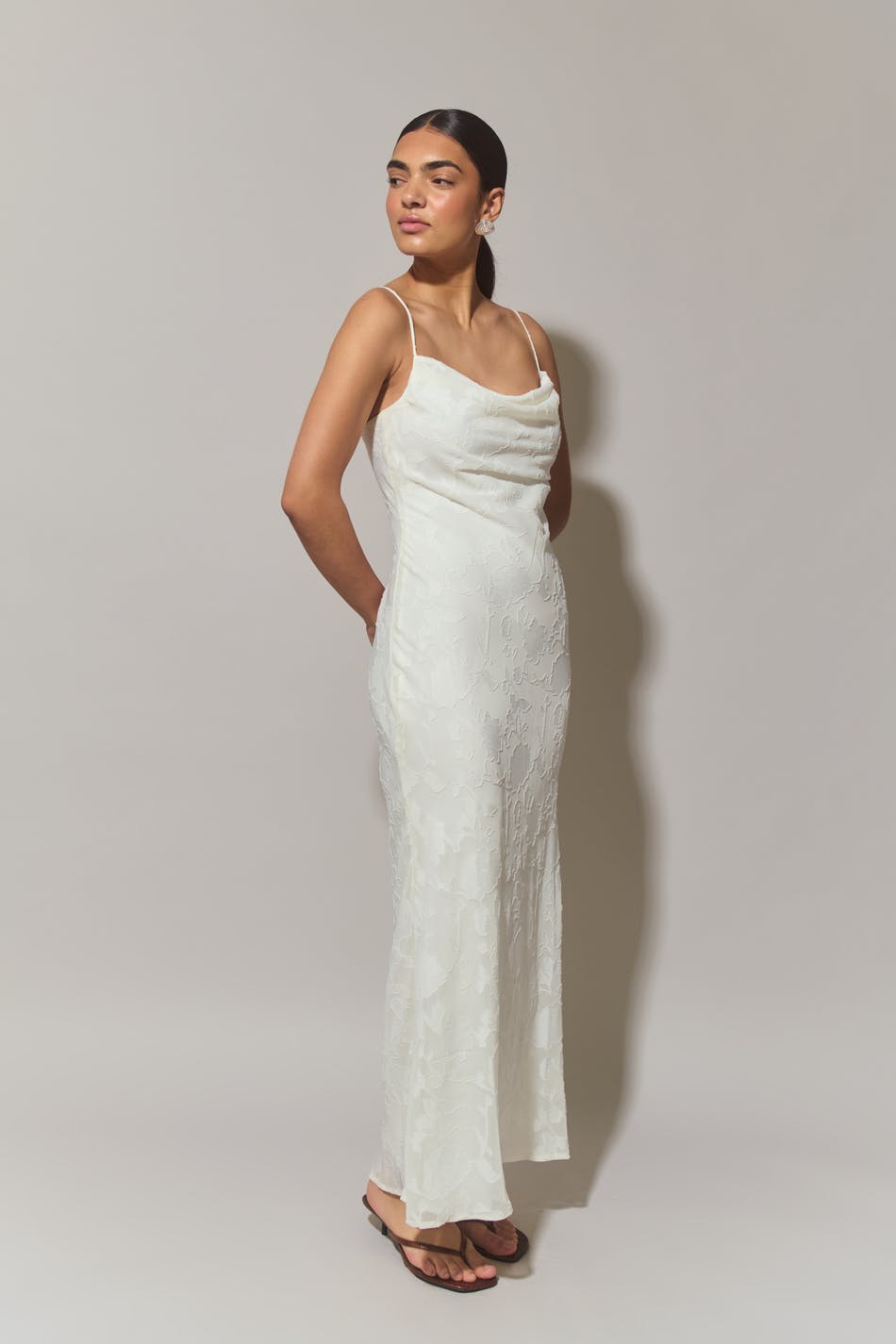 Cowl neck dress